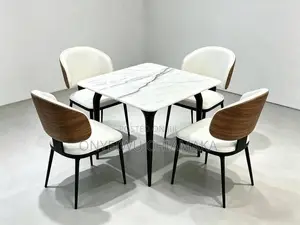 Modern Marble 4-Seater Dining Set
