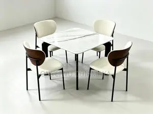 Modern Marble 4-Seater Dining Set