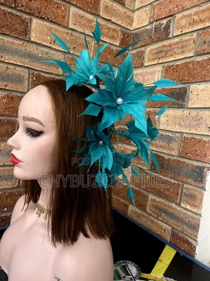 Teal Green Hair Parker Facinator