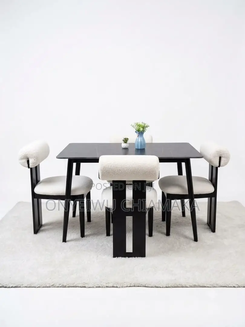 Modern 4-Seater Dining Table Set