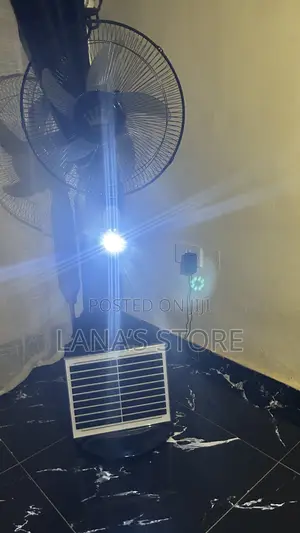 Rechargable Standing Fan With Solar Panel