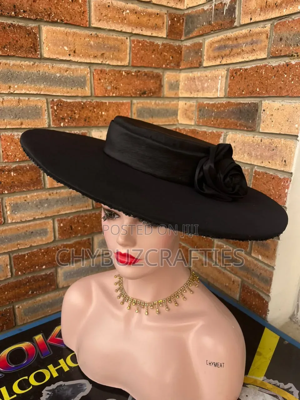 Black Boater Hat