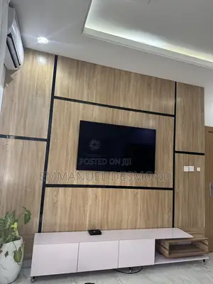 HDF TV Console as New With High Glossy Wood