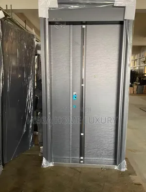 Brushed Metallic Grey Entrance Door