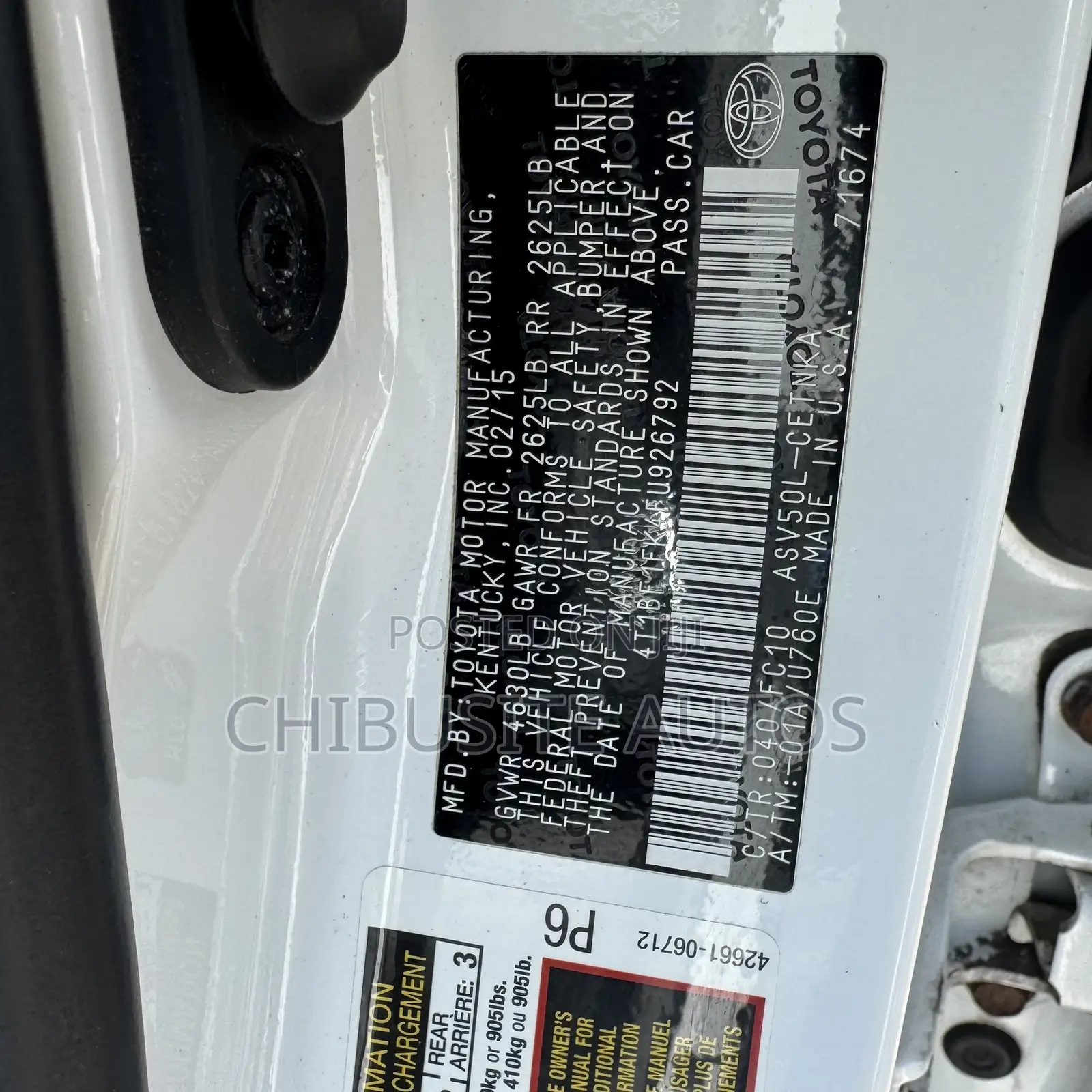 Toyota Camry 2016 White
