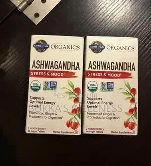 Garden of Life Organics Ashwagandha Stress Mood – 60 Vegan Tablets.