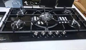 Premium 90cm 5-Burner Gas Cooktop With Wok Burner & Cast Iron Grates