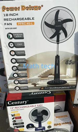 Power Deluxe Rechargeable 18" Fan