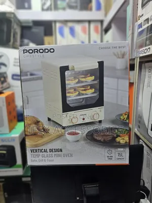 Porodo Vertical Design Temp Glass Mini Oven
