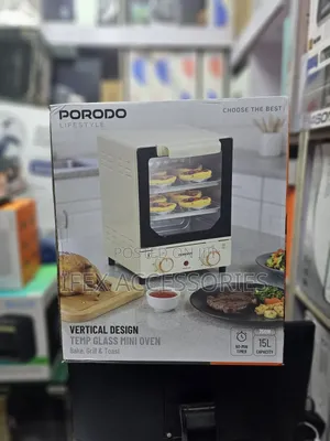 Porodo Vertical Design Temp Glass Mini Oven
