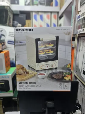 Porodo Vertical Design Temp Glass Mini Oven