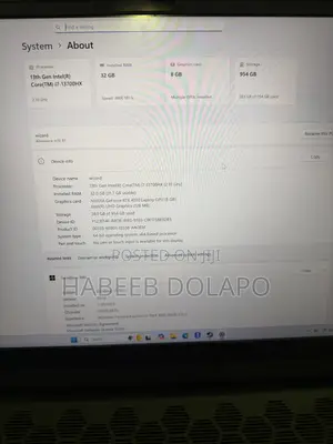 Laptop Alienware M16 R1 32GB Intel Core i7 SSD 1T
