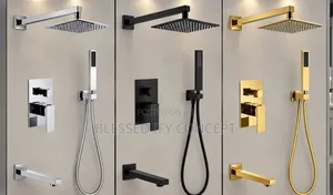 High Quality Conduit Shower Mixer, Black, Gold Chrome Colors