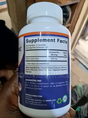 Vitamatic Alpha Lipoic Acid 600mg – 240 Vegetable Capsules