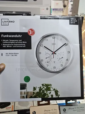 LIVARNO Wall Clock With Temperature and Humidifier Guages
