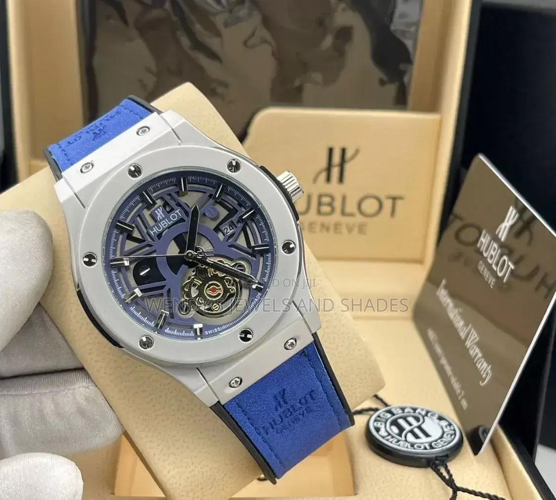 Hublot Leather Strap Watch