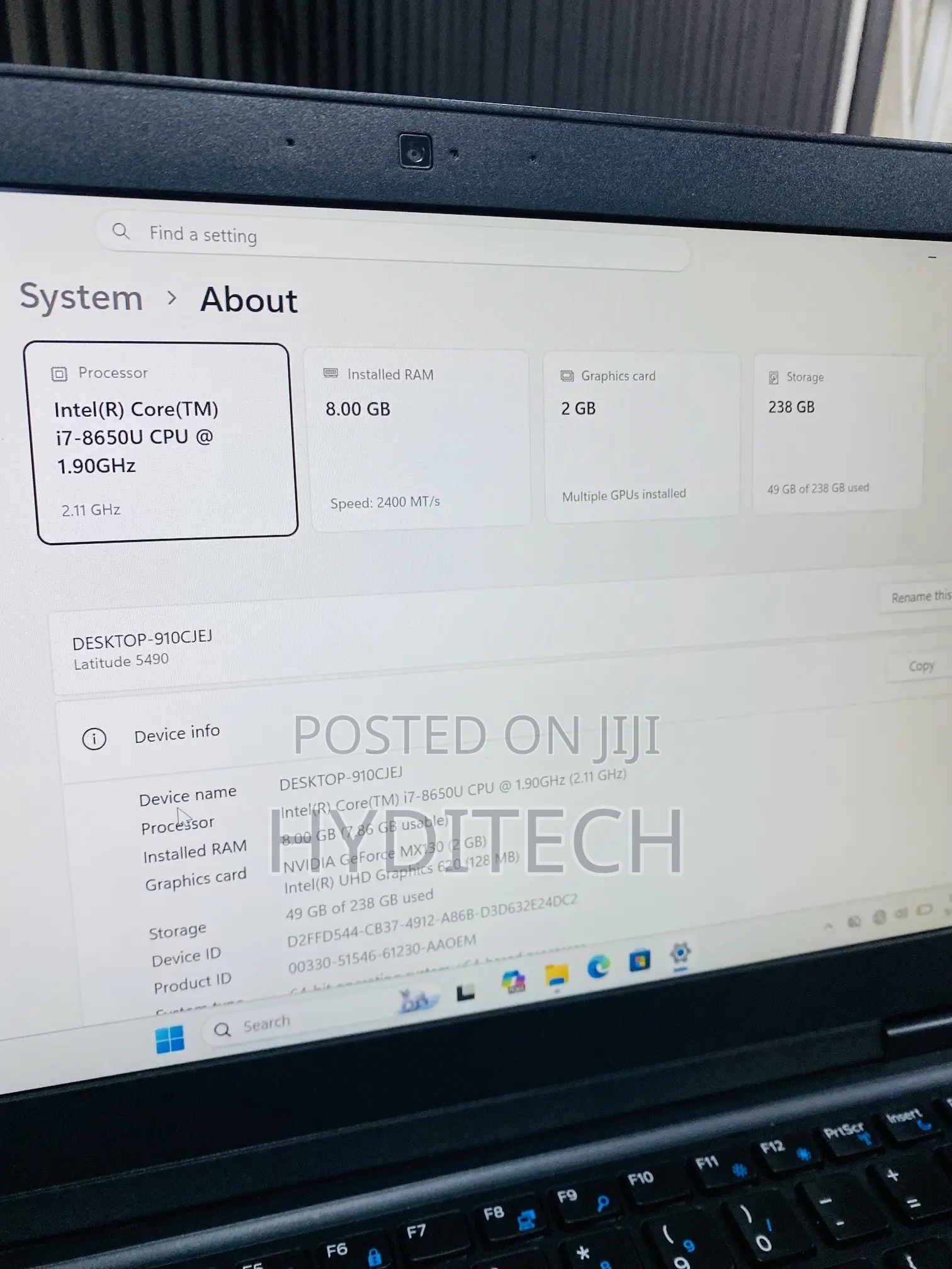 Laptop Dell Latitude 5490 8GB Intel Core i7 SSD 256GB