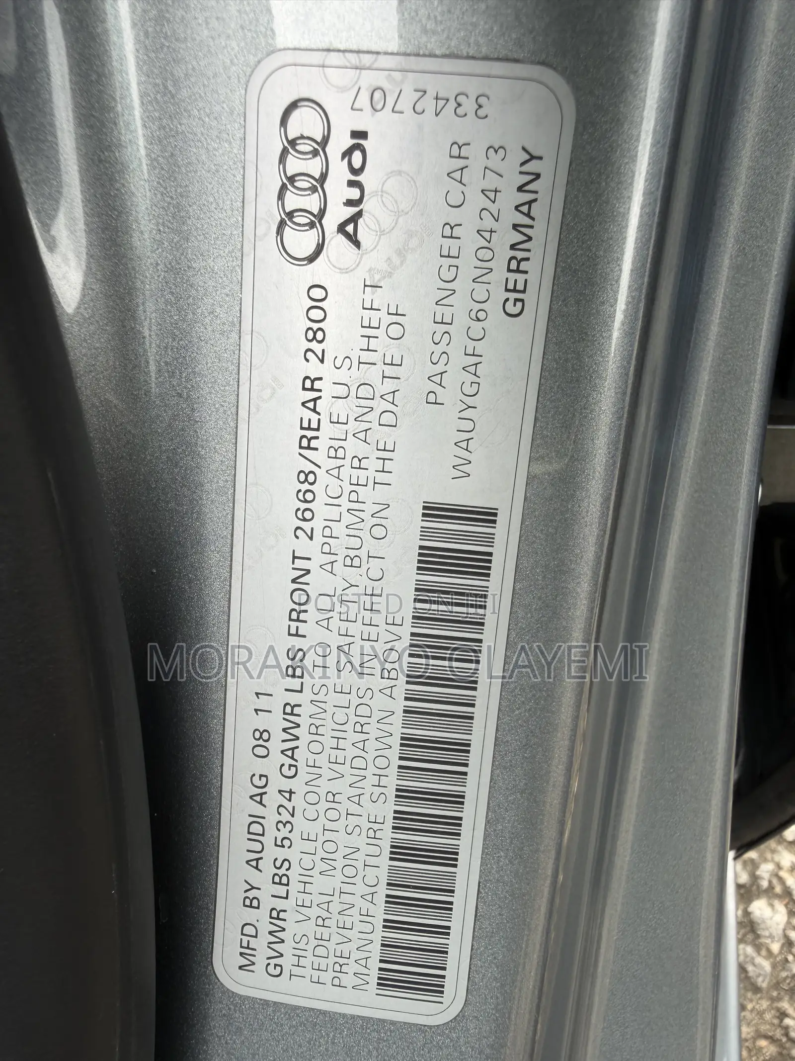 Audi Q7 V12 TDI 2012 Gray