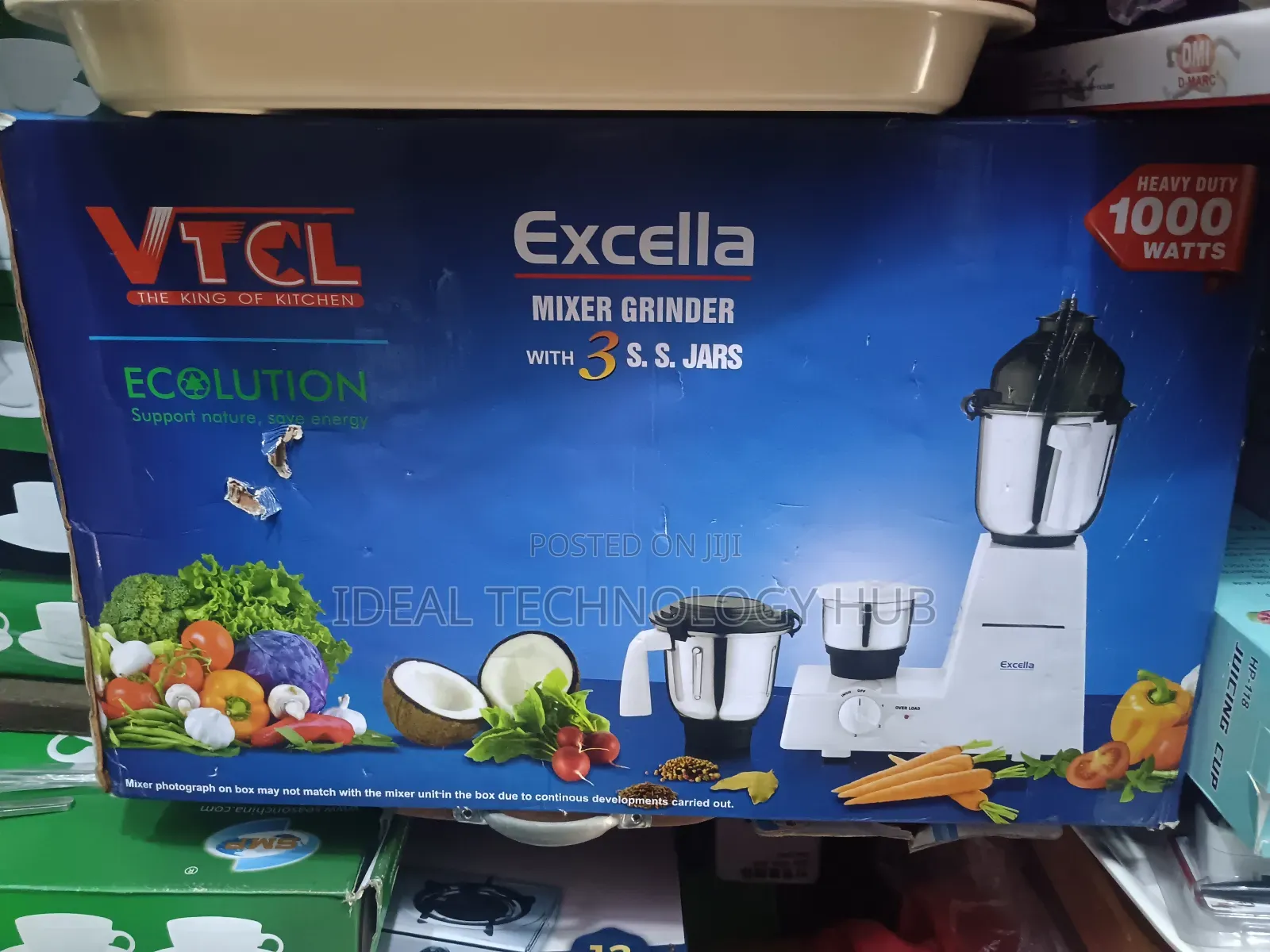 VTCL Excella Mixer Grinder With 3 Jar 1000w
