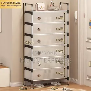Dust Proof 7 Layer Shoe Rack