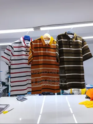 3in1 Quality Striped Polo Shirt - Male Casual Top All Sizes Available