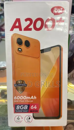 New Itel A200+ 64 GB Black