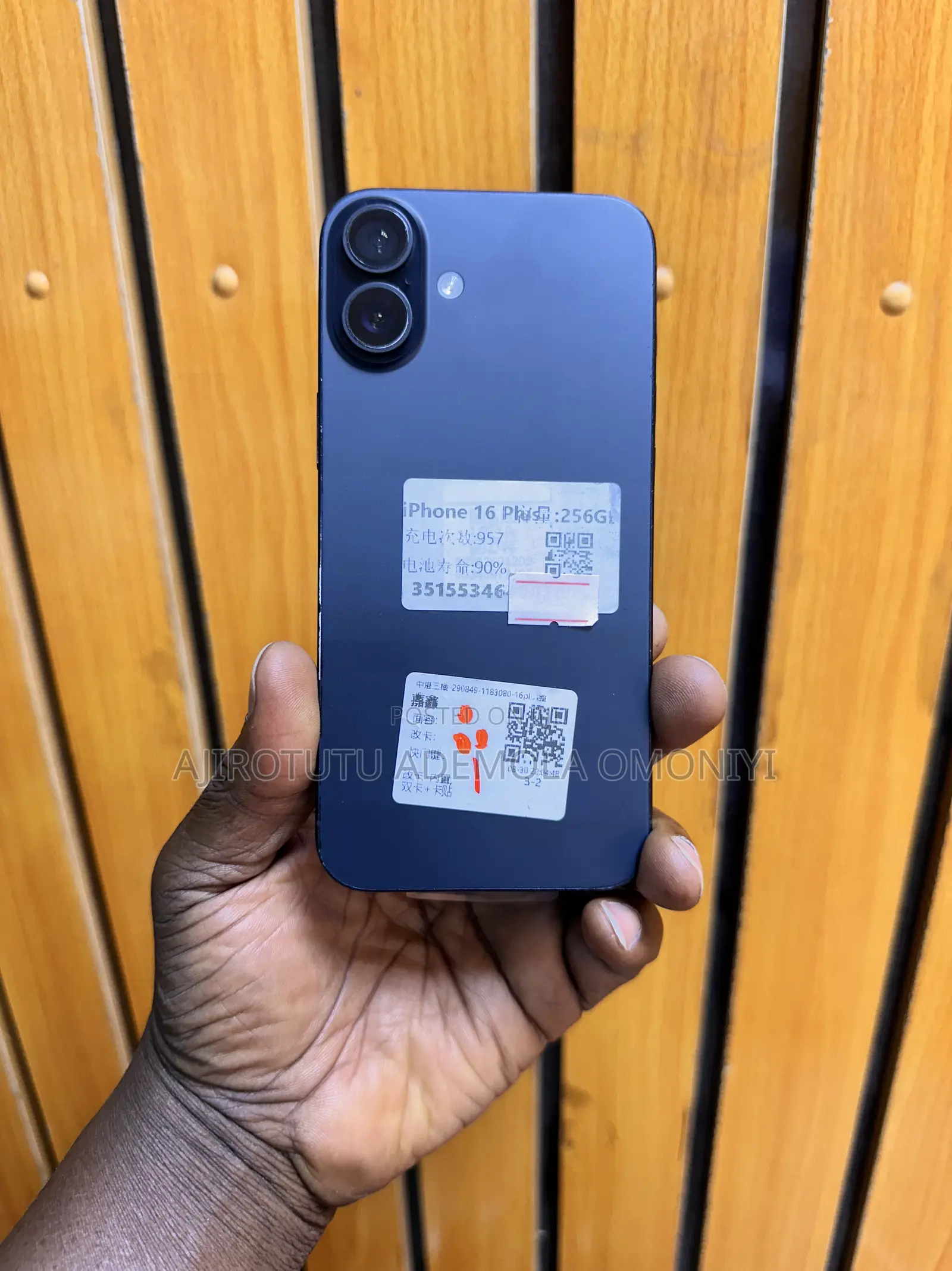 Apple iPhone 16 Plus 256 GB Black