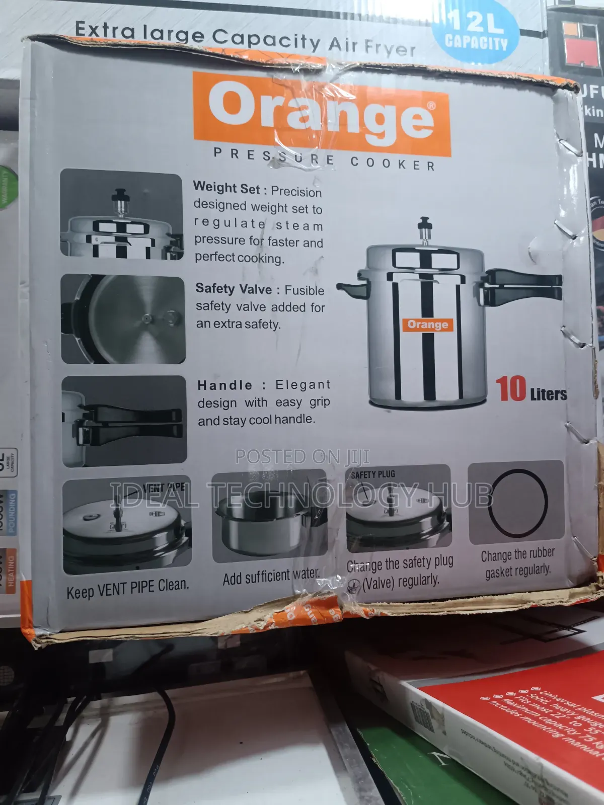 Orange 10L Pressure Cooker