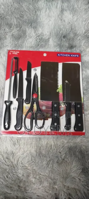 8-Piece Stainless Steel Kitchen Knife Set With Cleavers Shears