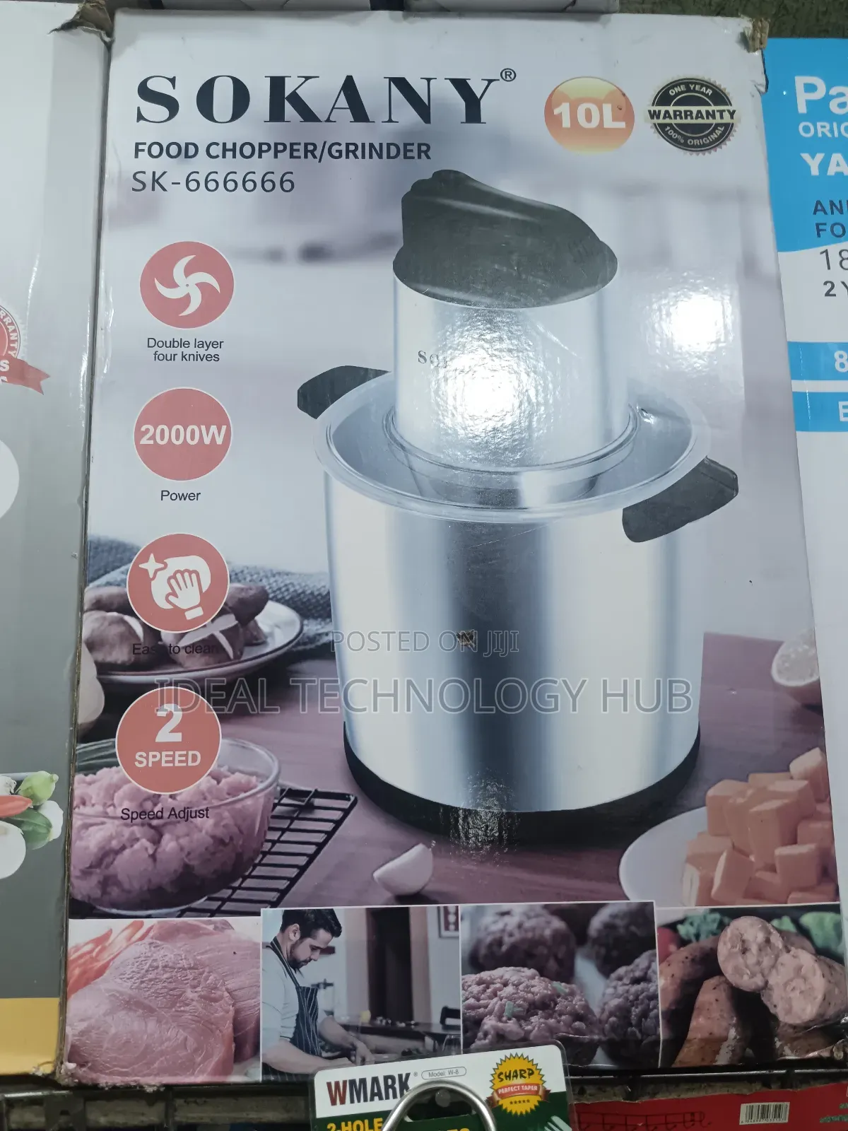 Sokany Food Shooper / Grinder 10L 2000w