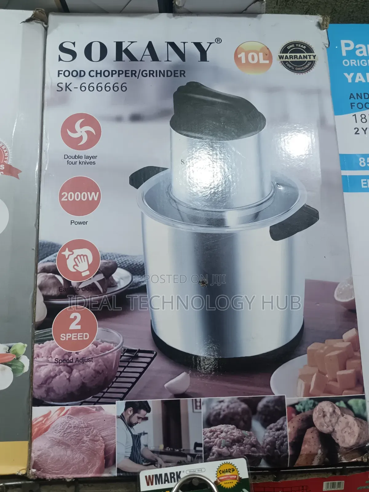 Sokany Food Shooper / Grinder 10L 2000w