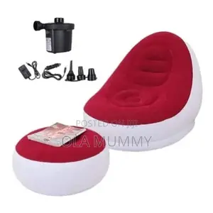 Inflatable Sofa With Foot Stool and Electric Pump
