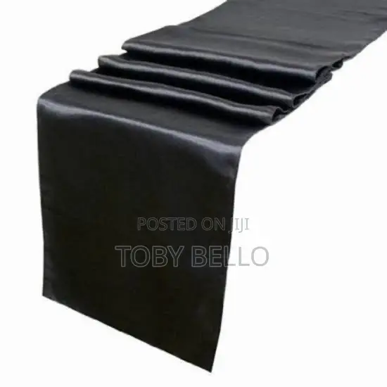 Black Table Runner Available for Rent