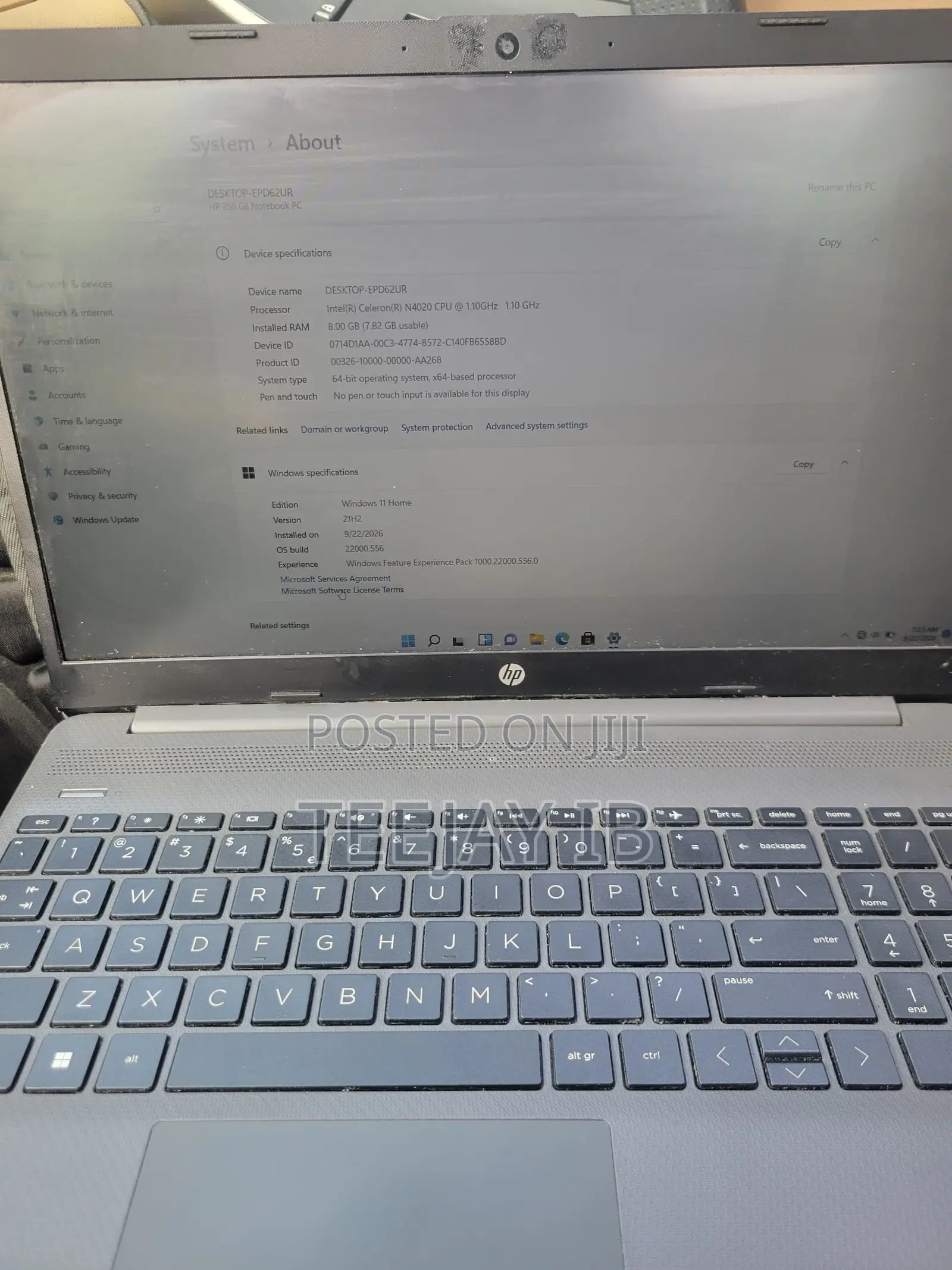 Laptop HP 8GB Intel Celeron HDD+SSD 750GB