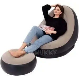 Inflatable Sofa With Manual Pump and Foot Stool