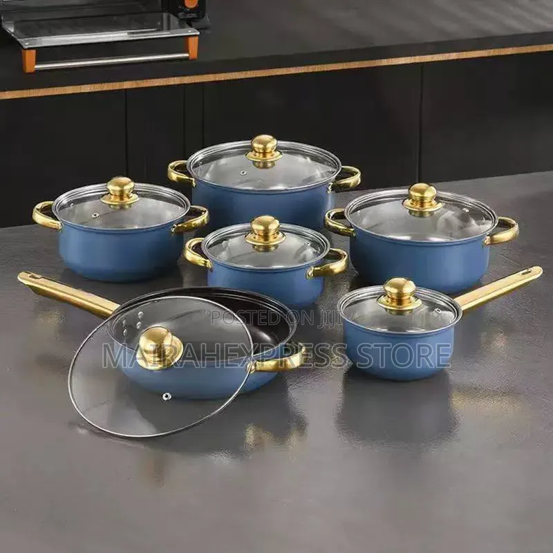 12pcs Stainless Steel Cookware Pot Sets