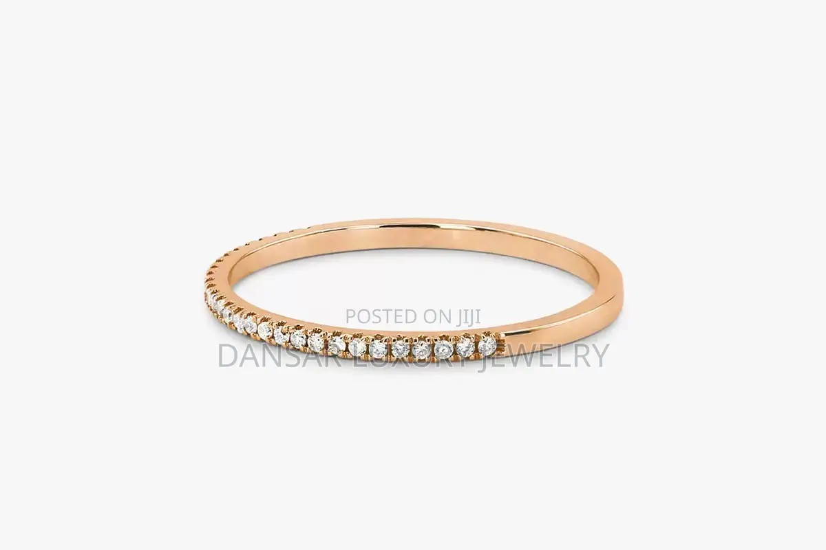 Tiny Rose Gold Wedding Ring Pair