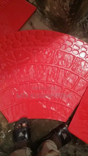 Red Stamping Mould for Creating of Textured Patterns on Concrete