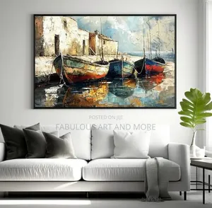 Beautiful Coastal Boat Wall Art