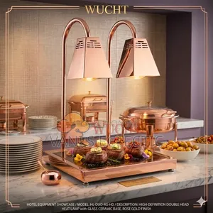 Luxury Double Head Food Warmer Lamp and Heating Station for Buffets