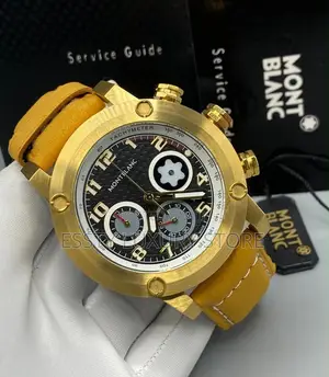 Automatic Quality Luxury Mont Blanc Genuine Leather Men Watch