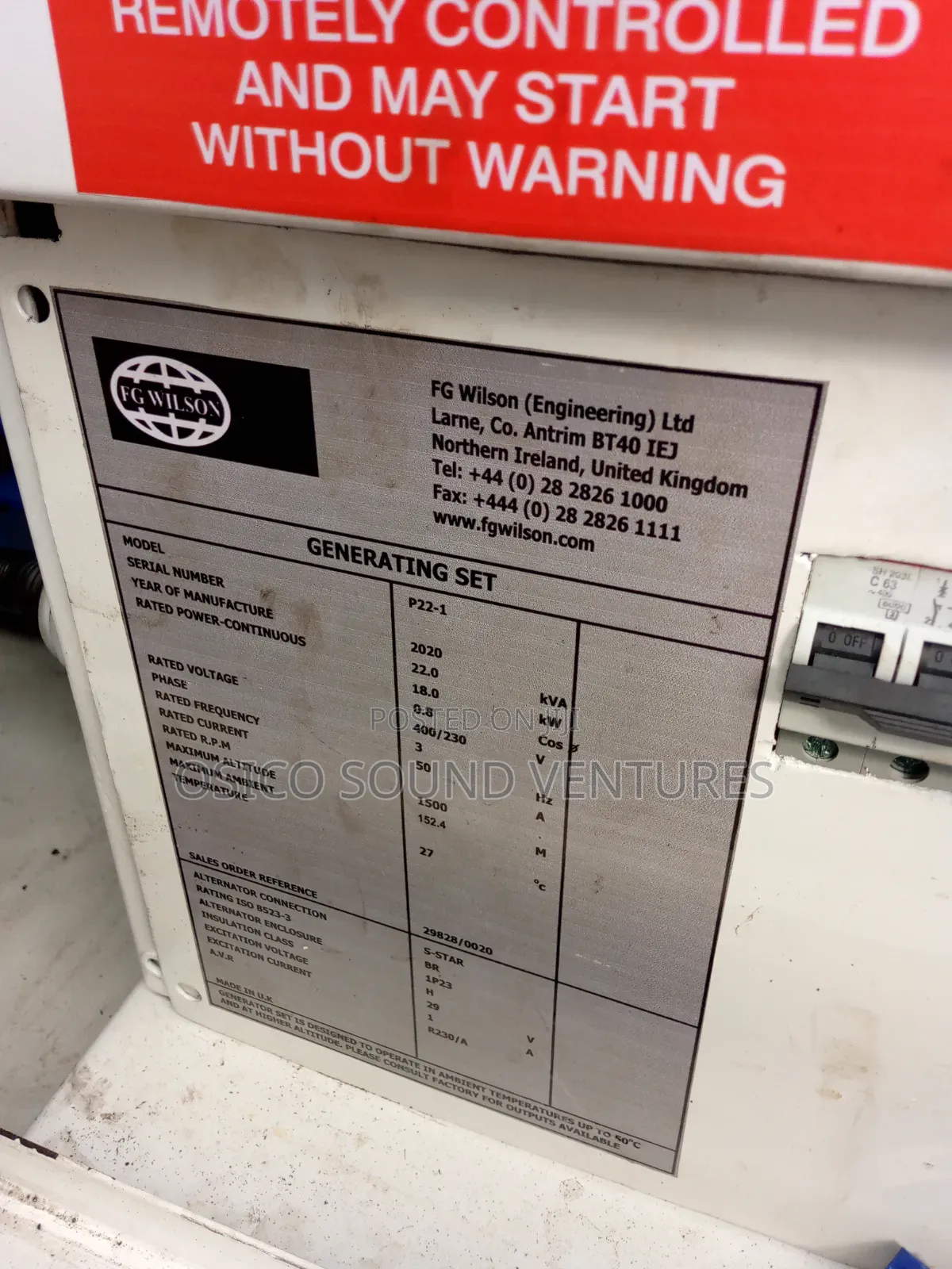 22 kVA FG Wilson