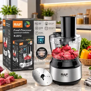 RAF 600W 3-in-1 Food Processor 750ml With Slicing Grating