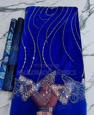 Swiss Velvet Beaded Lace