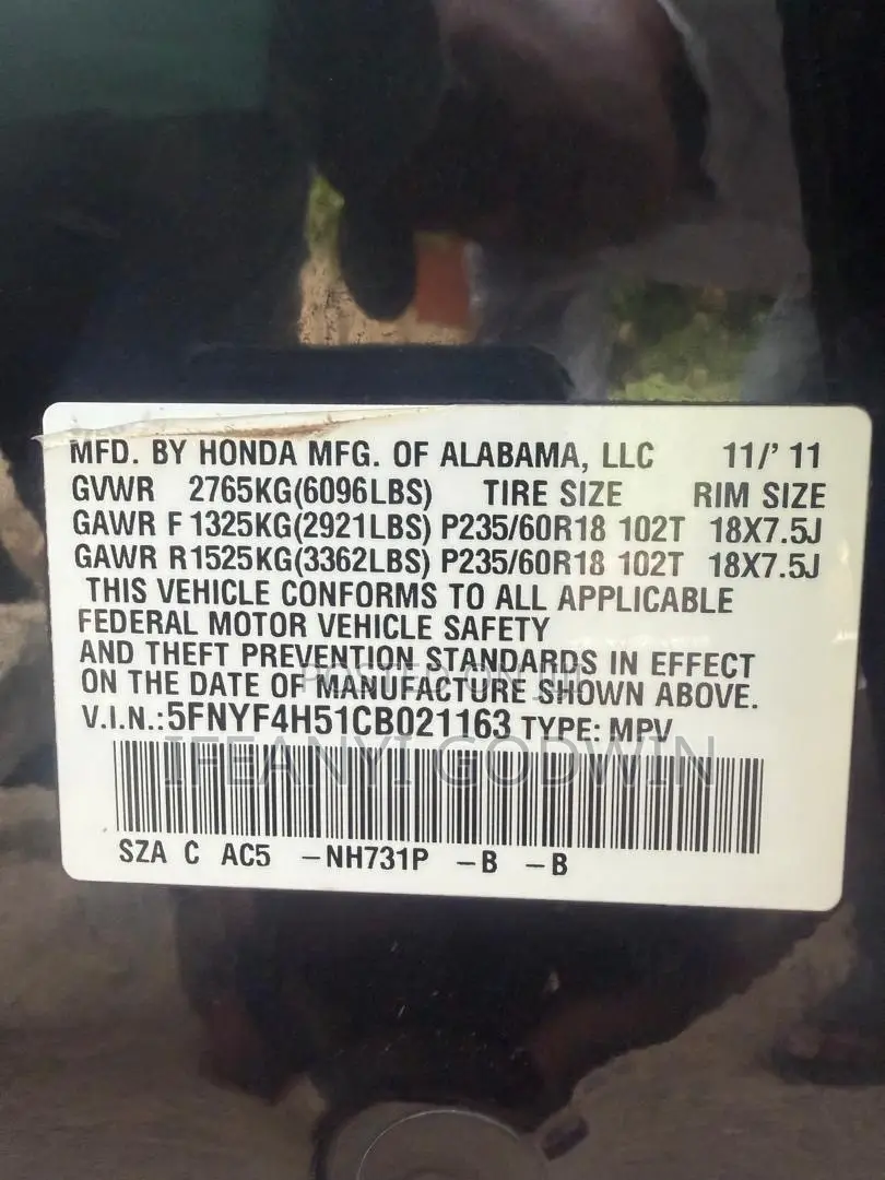 Honda Pilot 2012 Black