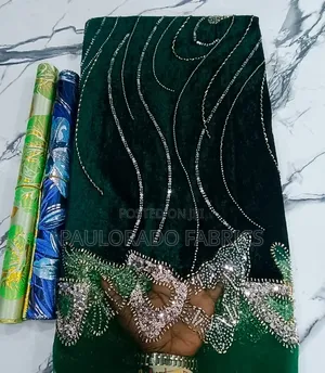 Swiss Velvet Beaded Lace