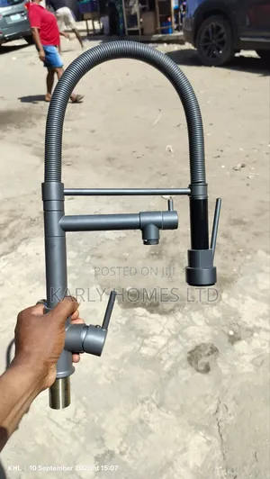  Modern Grey Spring Kitchen Sink (Big Brother) Mixer Tap