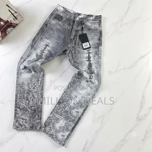 Washed Pattern Stylish Men's Jeans 36