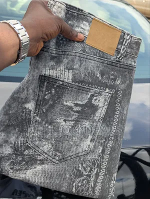 Washed Pattern Stylish Men's Jeans 36