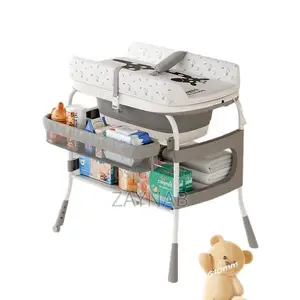 Standing Baby Bathtub With Organizer and Changing Station
